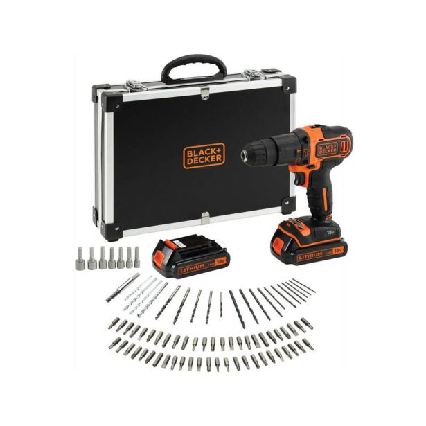 AKUMULATORSKI UDARNI VRTALNIK BLACK & DECKER SET BDCDC18BAFC
