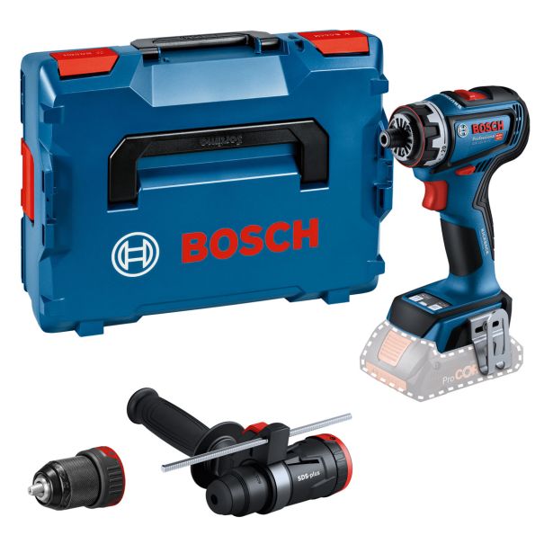 AKUMULATORSKI VRTALNI VIJAČNIK BOSCH FLEXICLICK GSR 18V-90 FC SOLO + L-BOXX + 2 NASTAVKA FLEXI-CLICK