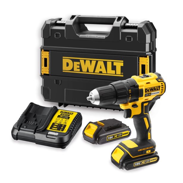 AKUMULATORSKI VRTALNIK DEWALT DCD777S2T + SET PRIBORA 2X18V; 1.5AH;