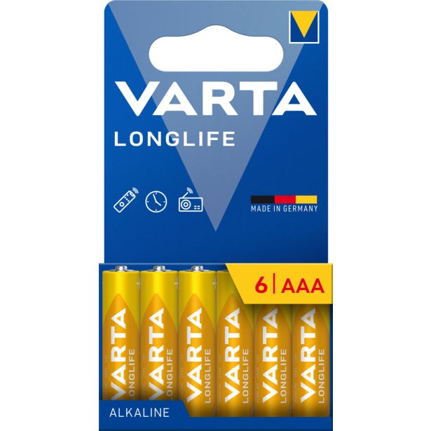ALKALNI BATERIJSKI VLOŽEK VARTA LONGLIFE AAA 6/1