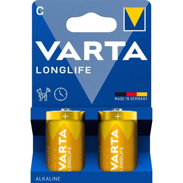 ALKALNI BATERIJSKI VLOŽEK VARTA LR14 BL/2 C LONGLIFE