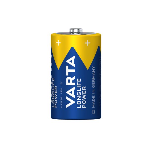 ALKALNI BATERIJSKI VLOŽEK VARTA LR20 D LONGLIFE POWER BL/2, 1.5V