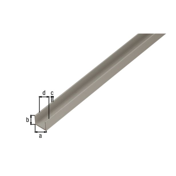 U-PROFIL ALBERTS ALU 15X19X15X1.5X2000 MM SREBRNO ELOKSIRAN