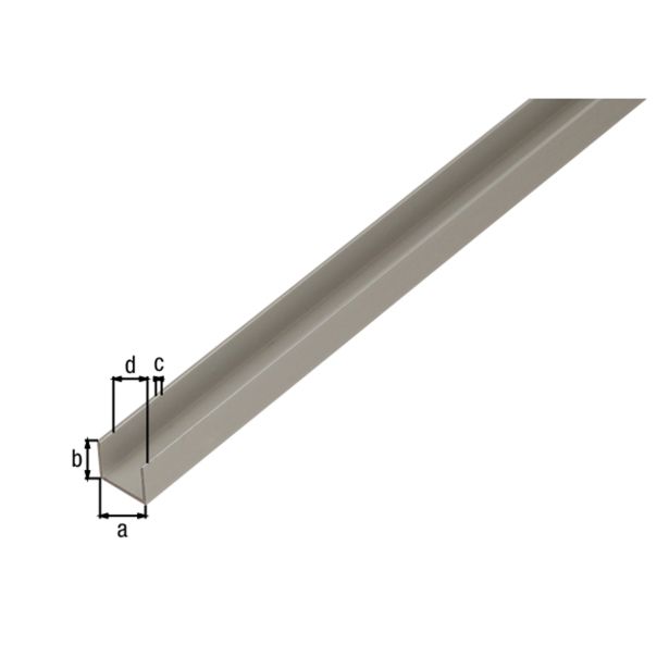 U-PROFIL ALBERTS ALU 15X22X15X1.5X2000 MM SREBRNO ELOKSIRAN