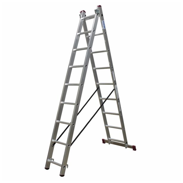 ALU DVODELNA LESTEV KRAUSE 2X9 STOPNIC, VEČNAMENSKA 2.43 M/ 4.48 M