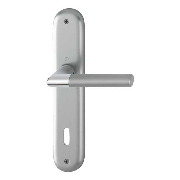 ALU KLJUKA ZA VRATA HOPPE LECCE S ŠČITOM KLJUČ F49-F9-2