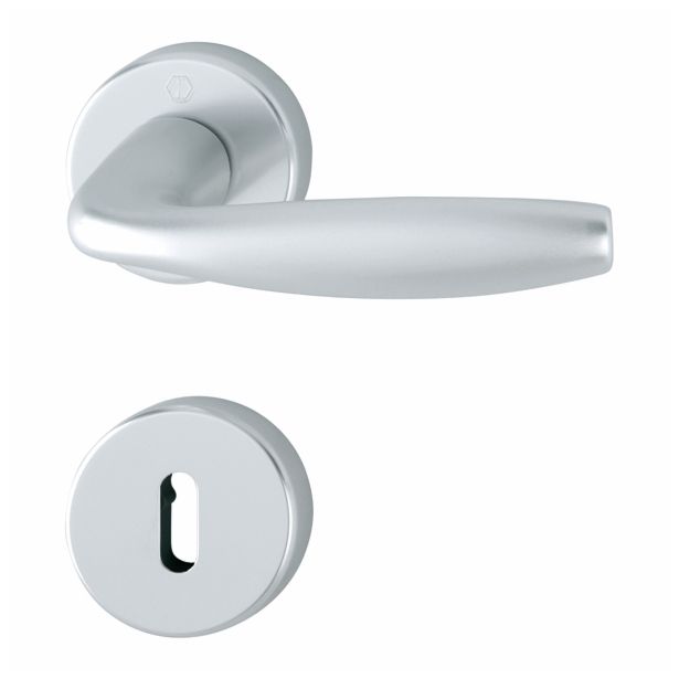 ALU KLJUKA ZA VRATA HOPPE NEW YORK Z ROZETO KLJUČ F-1 8/9