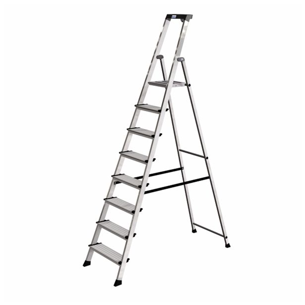 PROSTOSTOJEČA LESTEV KRAUSE MONTO SEPURO 1X8 STOPNIC 2.3M DELOVNA VIŠINA 3.7M