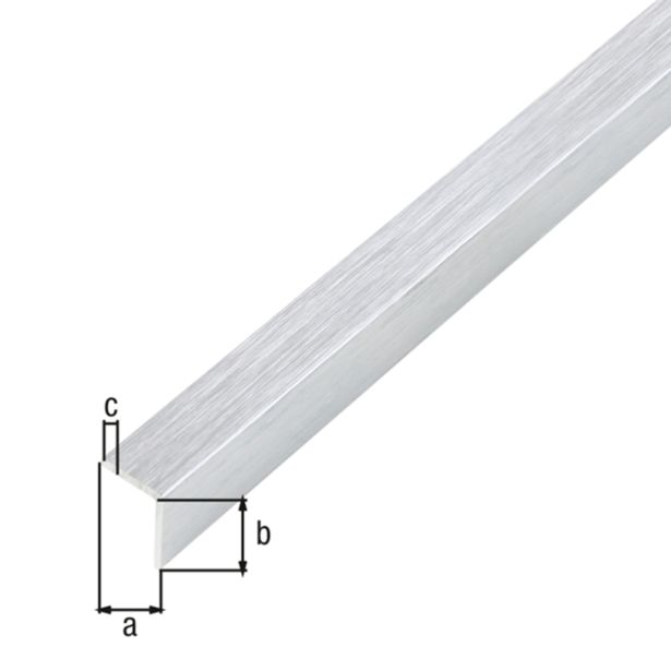 KOTNI PROFIL ALBERTS ALU, 10X10X1X1000 MM SAMOLEPLJIV, INOX IZGLED