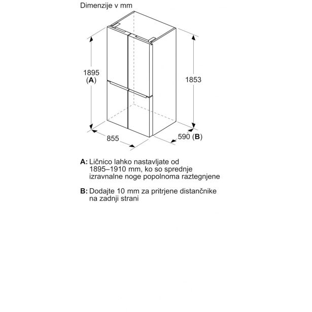 AMERIŠKI HLADILNIK BOSCH KMC85LBEA