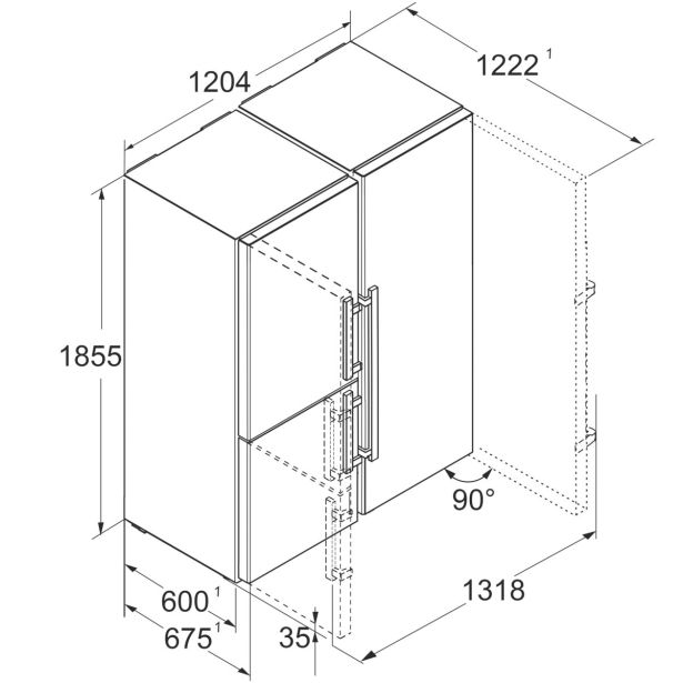AMERIŠKI HLADILNIK LIEBHERR XRCSD 5255 SBNSDD526I + SRSDC525I