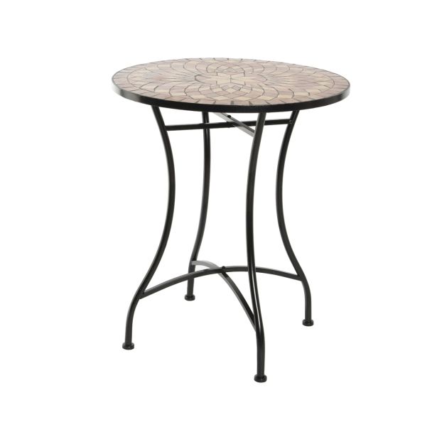 KOVINSKA MIZA DECORIS ANDORRA MOZAIK FI 60X71 CM