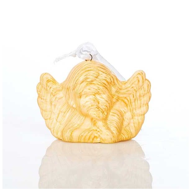 OKRASEK ZA JELKO GLOSSTYLE ANGEL 7 CM IMITACIJA LESA IZ KERAMIKE