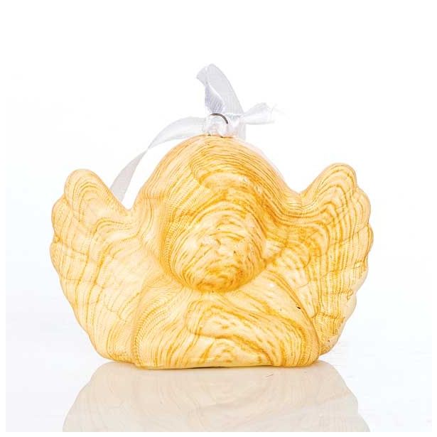 OKRASEK ZA JELKO GLOSSTYLE ANGEL 7 CM IMITACIJA LESA IZ KERAMIKE