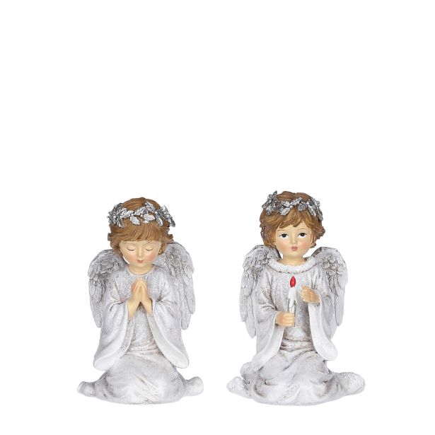PRAZNIČNA FIGURA ANGEL SEDEČI 13.5 CM