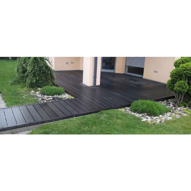 WPC DESKA ZA TERASO BAMBUSWPC ANTRACIT 2200X150X25 MM OZKO/ŠIROKO REBRANA