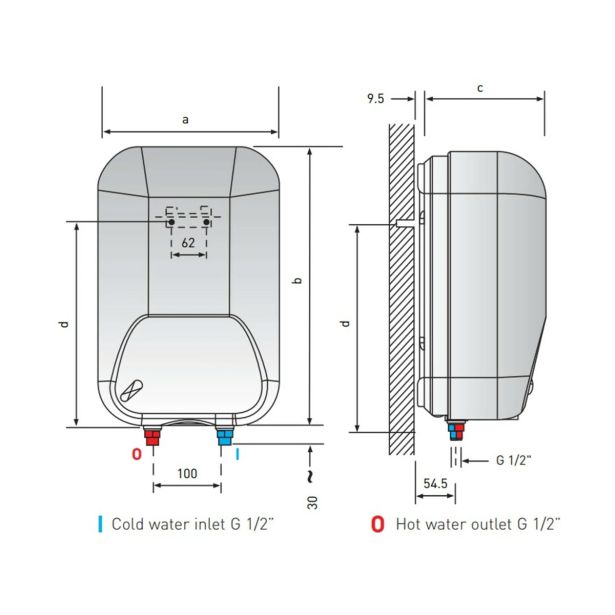GRELNIK VODE, BOJLER, ELEKTRIČNI ARISTON ARKS 5 U EU PODPULTNI, NIZKOTLAČNI