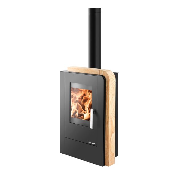 KAMINSKA PEČ HAAS+SOHN ARUBA 220.17-ST BISERNO ČRNA/WOODSTONE