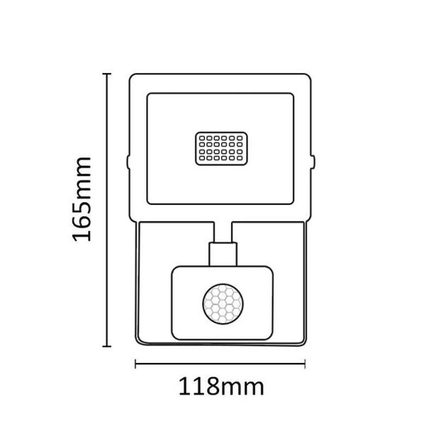 ASALITE LED REFLEKTOR 20W 6500K, 1600LM + SENZOR