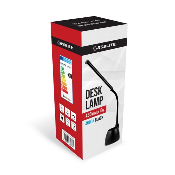 ASALITE NAMIZNA SVETILKA 6W, 4000K, 480LM, ČRNA, DIMER