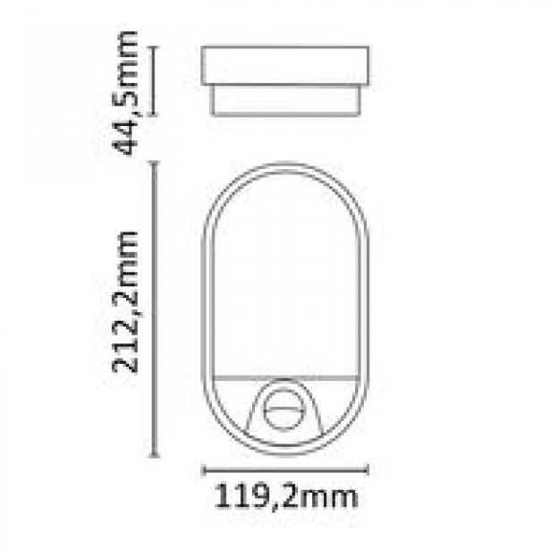 ASALITE STROPNA LED 15W, 4000K, 1400LM, IP54, SENZOR