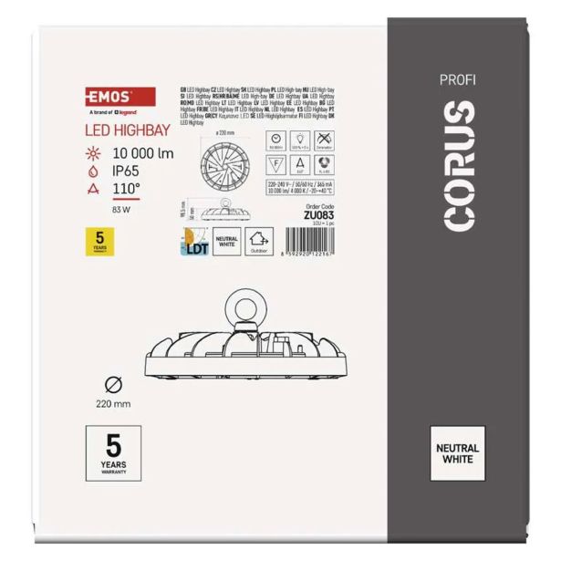 ASIMETRIČNI REFLEKTOR EMOS HIGH BAY CORUS LED 83W