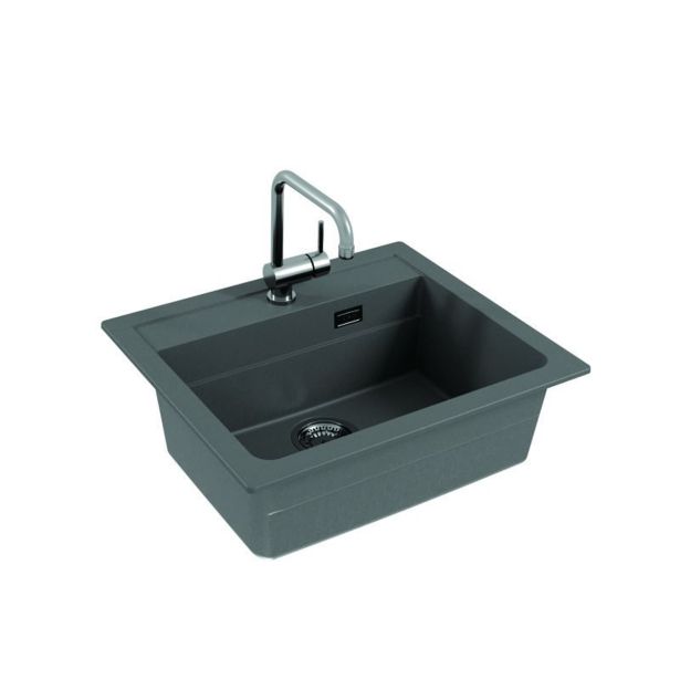 GRANITAL POMIVALNO KORITO ALVEUS ATROX 30, CONCRETE G81 590X500 MM