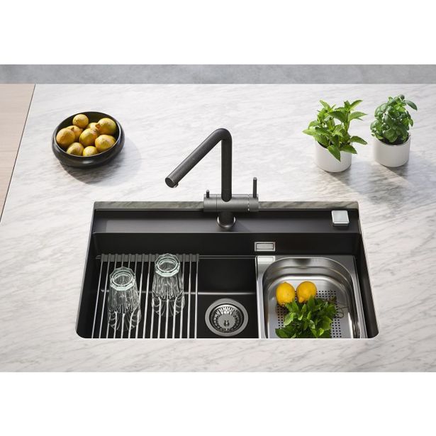 GRANITAL POMIVALNO KORITO ALVEUS ATROX 40, CARBON G91 790X500 MM