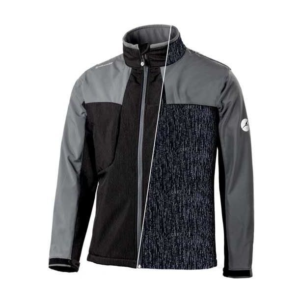 JAKNA ALBATROS AVERY SOFTSHELL ŠT.XL SIVA Z ODSEVNIM POTISKOM