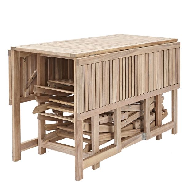 BALKONSKA JEDILNA GARNITURA SOLIS II COMPACT 1 MIZA + 4 STOLI