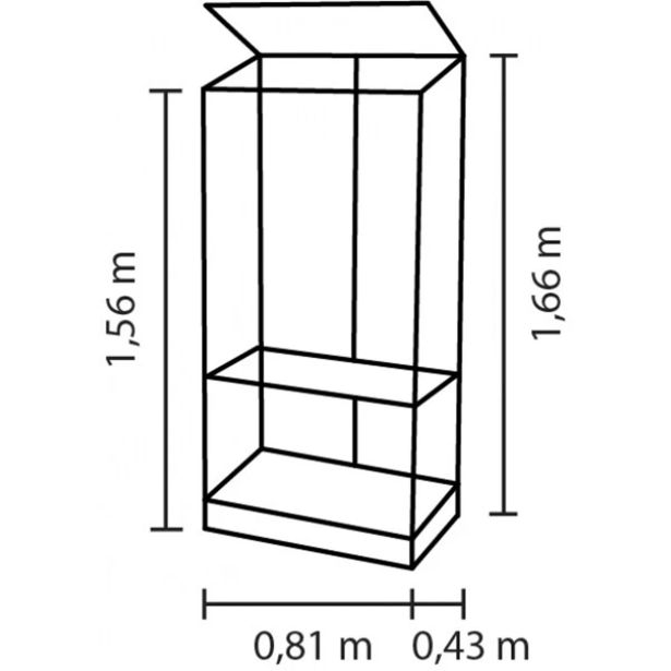 BALKONSKI RASTLINJAK VITAVIA POLIS 350 ESG, ČRNA
