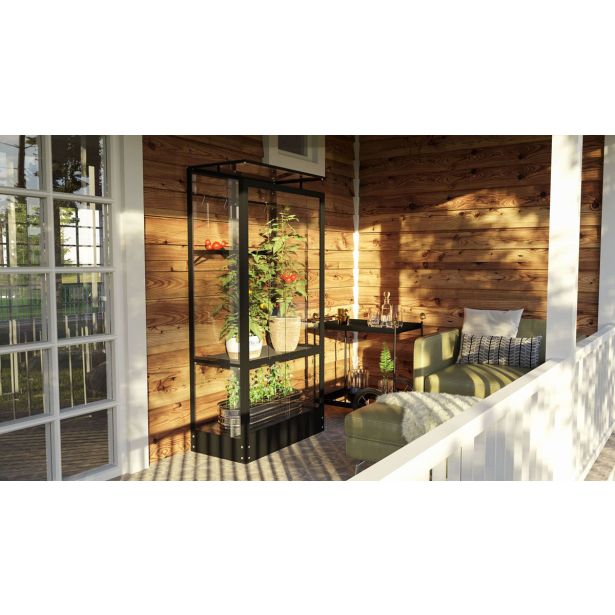 BALKONSKI RASTLINJAK VITAVIA POLIS 350 ESG, ČRNA