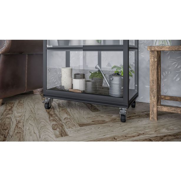 BALKONSKI RASTLINJAK VITAVIA POLIS 350 ESG, ČRNA KOLESA