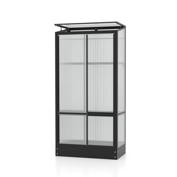 BALKONSKI RASTLINJAK VITAVIA POLIS HKP4MM STEEL FOUNDATION, BLACK