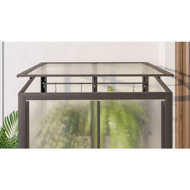 BALKONSKI RASTLINJAK VITAVIA POLIS HKP4MM STEEL FOUNDATION, BLACK