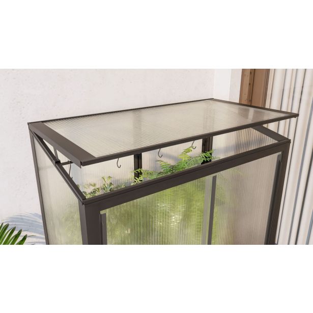 BALKONSKI RASTLINJAK VITAVIA POLIS HKP4MM STEEL FOUNDATION, BLACK