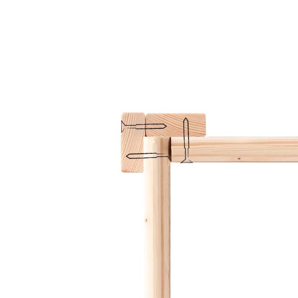 LESENA VISOKA GREDA KARIBU BARVA LESA 163X82X79