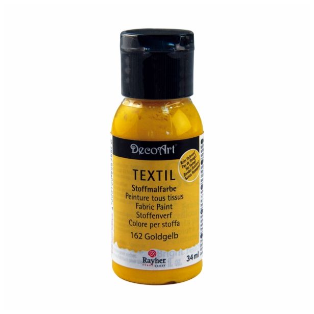 BARVA ZA TEKSTIL RAYHER 34 ML ZLATO RUMENA