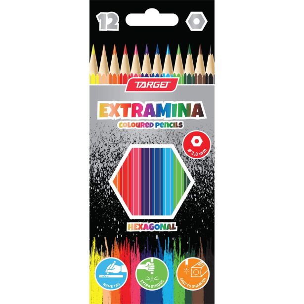 BARVICE TARGET ŠESTEROKOTNE EXTRA MINA BL.12/1 27418