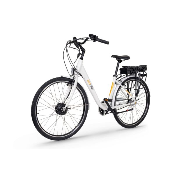 ELEKTRIČNO KOLO ECOBIKE BASIC NEXUS BELE BARVE MESTNO 71.12 CM (28")