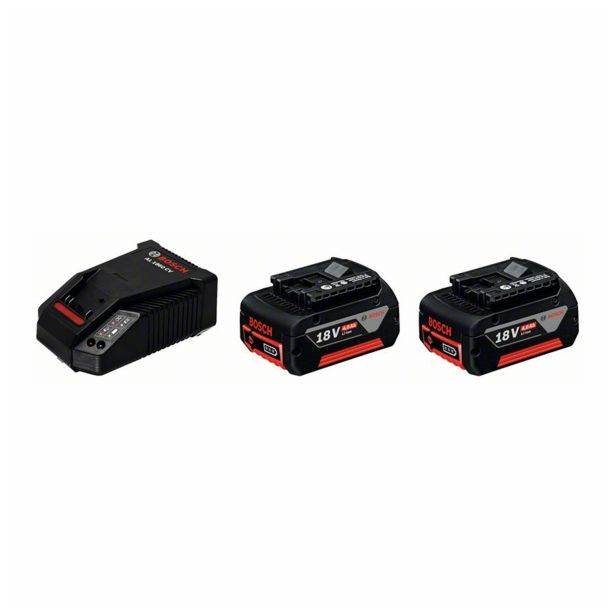 SET AKUMULATOR IN POLNILNIK BOSCH 2 X GBA 18V 4.0 AH M-C + AL 1860 CV
