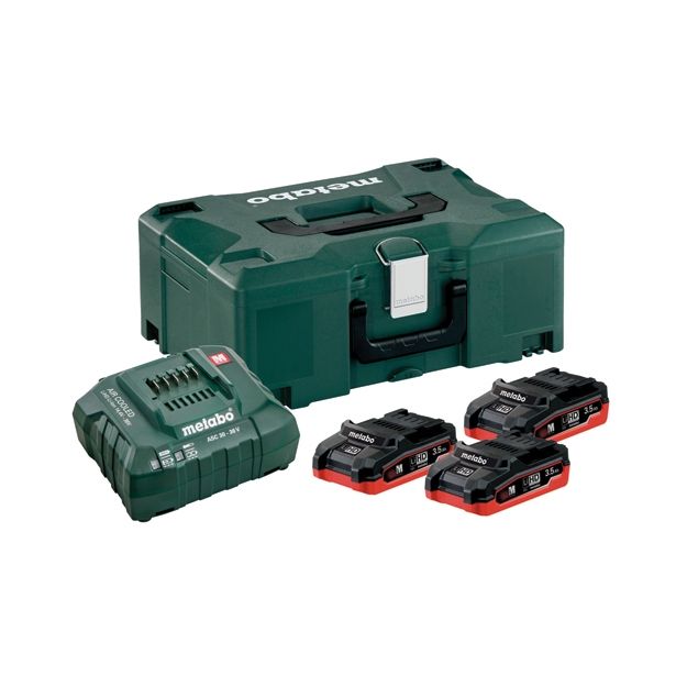OSNOVNI SET METABO 3 X LIHD 3,5AH + METALOC