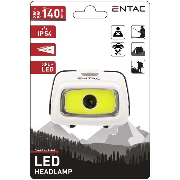 BATERIJSKA SVETILKA ENTAC 5+3W (3XAAA) BELA