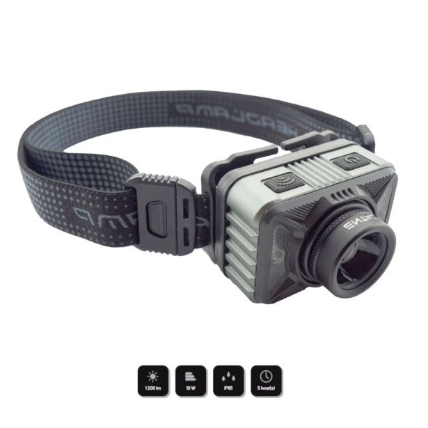 BATERIJSKA SVETILKA ENTAC POLNILNA S SENZORJEM 1200LM 10W SIVA