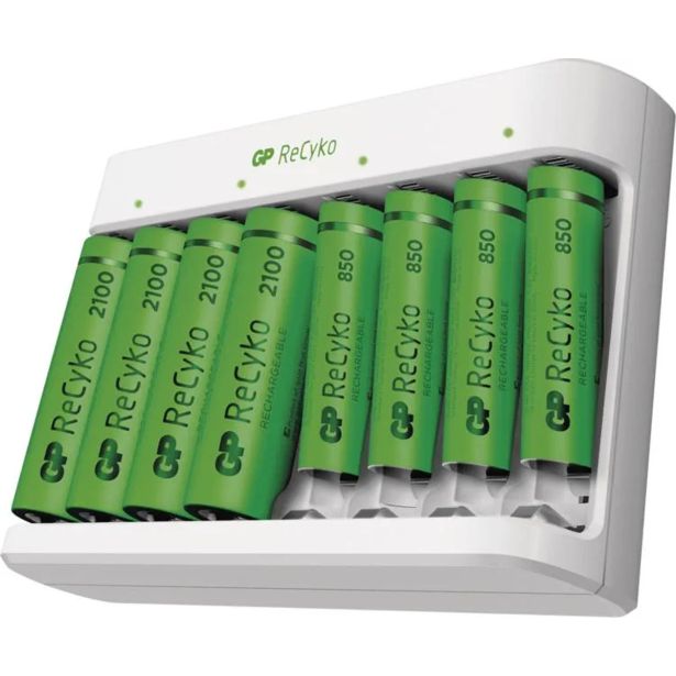 BATERIJSKI POLNILNIK EMOS GP ECO E811+4XAA2100+4XAA