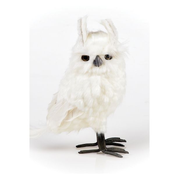 PRAZNIČNA FIGURA GLOSSTYLE BELA SOVA 23 CM VIŠINE SORTIRANO