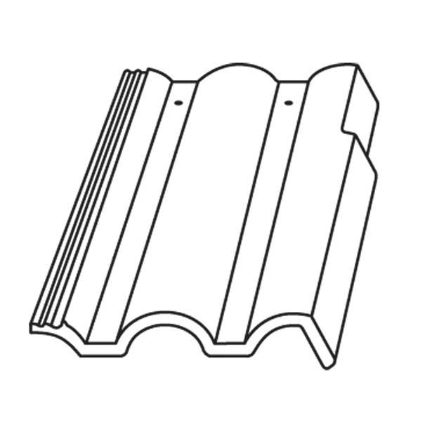 BETONSKA KRITINA BRAMAC RIMSKI GLZ KRAJNIK DESNI RDEČ N