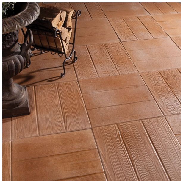 BETONSKA PLOŠČA ZOBEC LES SVETLA 50X50X3.8 CM