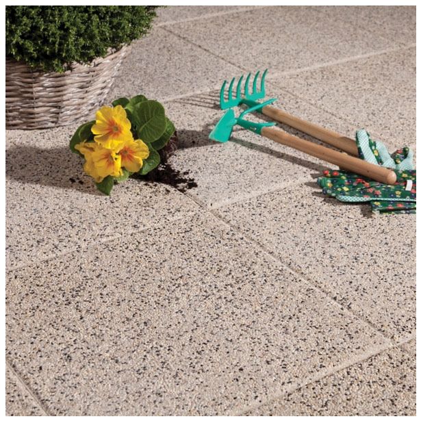 BETONSKA PLOŠČA ZOBEC VISTA 40X40X3.8 CM BELA