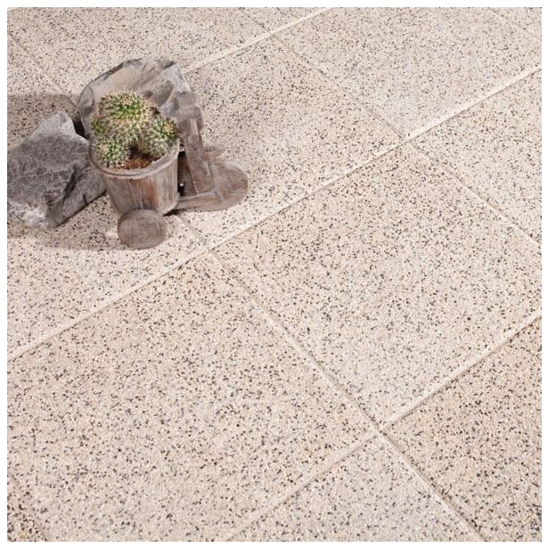 BETONSKA PLOŠČA ZOBEC VISTA 40X40X3.8 CM BELA